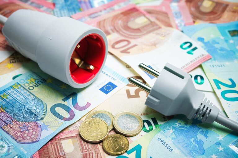Konzept Energiesparen, Stromkosten